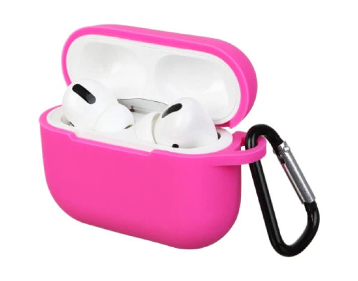 Чехол для AirPods 3 (+ карабин) Hot Pink