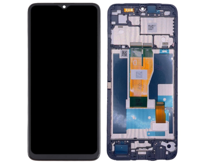 Дисплей с сенсорным экраном (модуль) Realme C30 /C30s /C33 /Narzo 50i Prime, черный с рамкой, оригинал