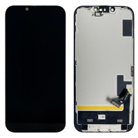 Дисплей з сенсорним екраном (модуль) iPhone 14, чорний OLED (Soft) JCID (діагностований)