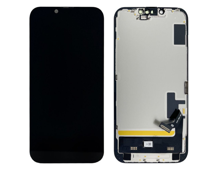 Дисплей з сенсорним екраном (модуль) iPhone 14, чорний OLED (Soft) JCID (діагностований)