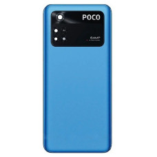 Задняя крышка для Xiaomi Poco M4 Pro 4G, Blue со стеклом камеры, оригинал