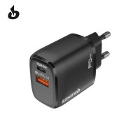 Сетевое зарядное устройство SENTEO Z-07 USB+USB-C 3A PD/QC3.0 20W (2Port) (black)