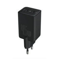Мережеве зарядний пристрій SENTEO Z-12 Super Fast charge (USB-C+USB-C) (GaN/PD) 45W (2Port) (Чорний  Black)