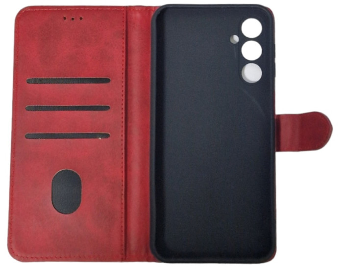 Чохол-книга Leather Folio New Samsung A246 Galaxy A24 4G Red (магнітна застібка)