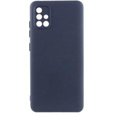 Чехол-силикон Getman Liquid Silk Full Camera Samsung A515 Galaxy A51 (Синий / Midnight Blue)