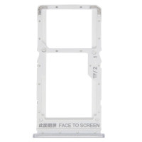 Тримач SIM-карты для Xiaomi Redmi Note 10 5G /Poco M3 Pro, dual sim, сріблястий
