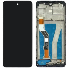 Дисплей з сенсорним екраном (модуль) Motorola XT2135 Moto G60, чорний з рамкою, оригінал