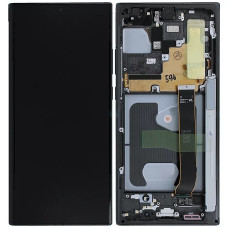 Дисплей с сенсорным экраном (модуль) Samsung N985 Note 20 Ultra, черный с рамкой, оригинал, сервисная упаковка (GH82-31460A)