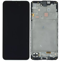 Дисплей с сенсорным экраном (модуль) Samsung A165 Galaxy A16, черный с рамкой, переклейка