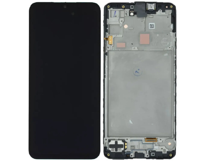 Дисплей з сенсорним екраном (модуль) Samsung A165 A16, чорний з рамкою, переклеювання