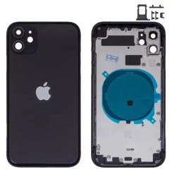 Корпус для iPhone 11 с держателем SIM карты, с боковыми кнопками, черный, оригинал