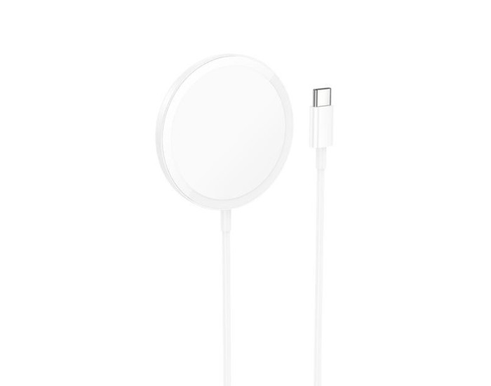 Бездротова зарядка HOCO CW52 Enjoy magnetic wireless fast charging (Білий / White)