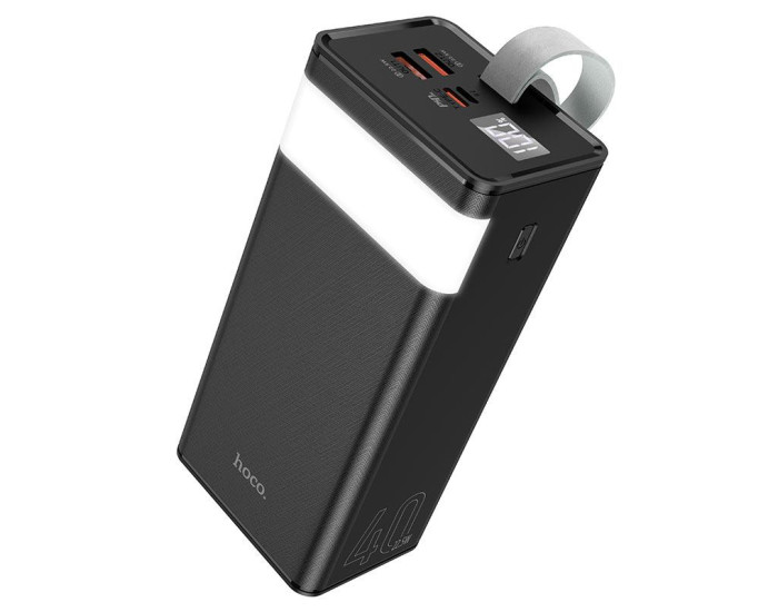 Портативная батарея (Power Bank) Hoco J86 Powermaster fully compatible (PD20W/QC/LCD/Lamp) 40000mAh Black
