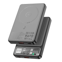 Портативна батарея (Power Bank) Hoco Q18 Tourer 22.5W fully compatible with magnetic fast charging 10000mAh, Black