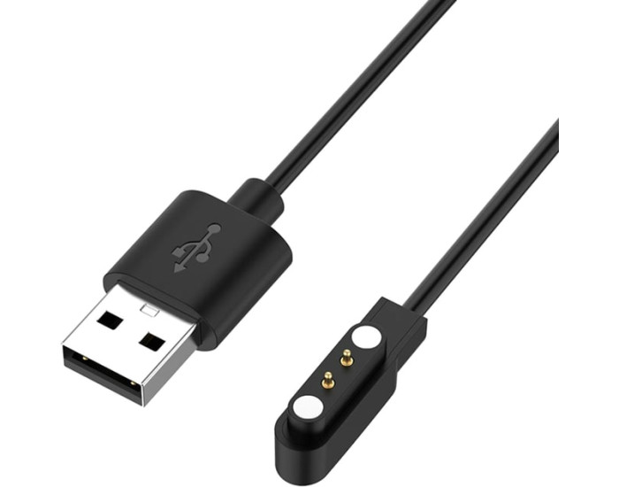USB Кабель для Smart Watch магнітний (2 pin/2.84 mm) чорний