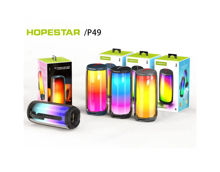 Колонка Bluetooth Hopestar P49 Led Blue