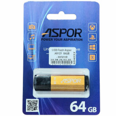 Флешка USB 3.0 Aspor 64GB AR121, золотистая