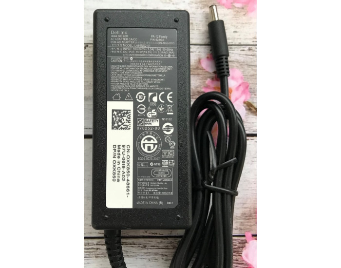 Блок питания для ноутбука Dell 19.5V/3.34A (4.5*3.0) без сетевого кабеля