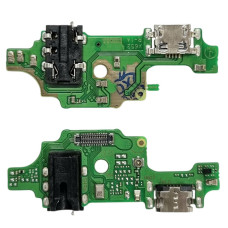 Шлейф для Tecno Spark 5 Pro (KD7) конектора зарядки, мікрофона з компонентами, High Copy