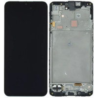 Дисплей с сенсорным экраном (модуль) Samsung A165 A16, черный с рамкой, оригинал