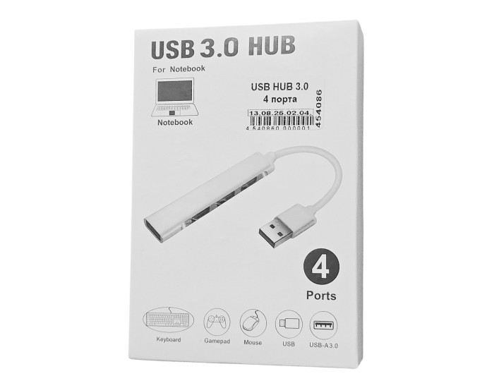 Перехідник Type-C HUB 3.0 4 порт