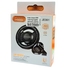 Автодержатель Jokade JE061 metal ring magnetic (крепление в решетку) (Черный / Black)