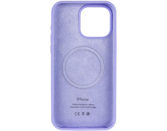 Чехол-силикон оригинал Full Soft Matte with MagSafe iPhone 15 Pro Max, сиреневый 