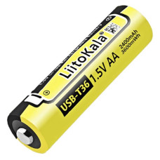 Батарейки LiitoKala AA (R6) USB-T36 1.5V/2400 mAh (цена за 1шт) оригинал