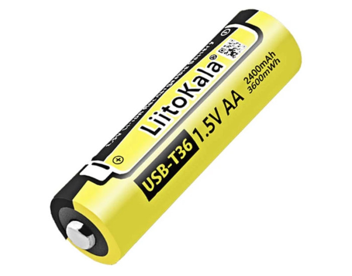 Батарейки LiitoKala AA (R6) USB-T36 1.5V/2400 mAh (ціна за 1шт) оригінал