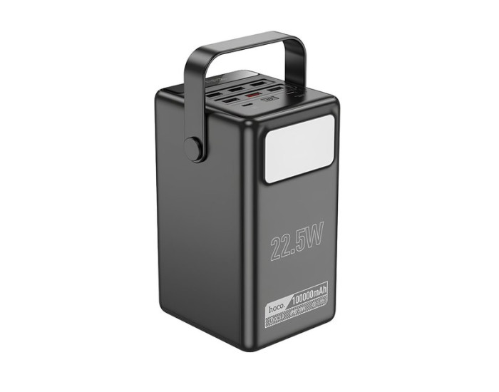 Портативная батарея (Power Bank) Hoco DB03 Powerful (PD22.5W/LCD/Lamp) 100 000mAh, Black