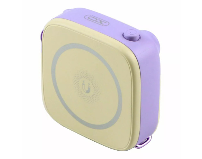 Портативна батарея (Power Bank) XO (PR223) Magnetic suction fast charging 10000mAh, Фіолетово-білий