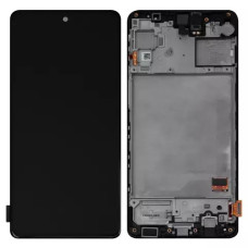 Дисплей с сенсорным экраном (модуль) Samsung M317 Galaxy M31s, черный с рамкой, оригинал
