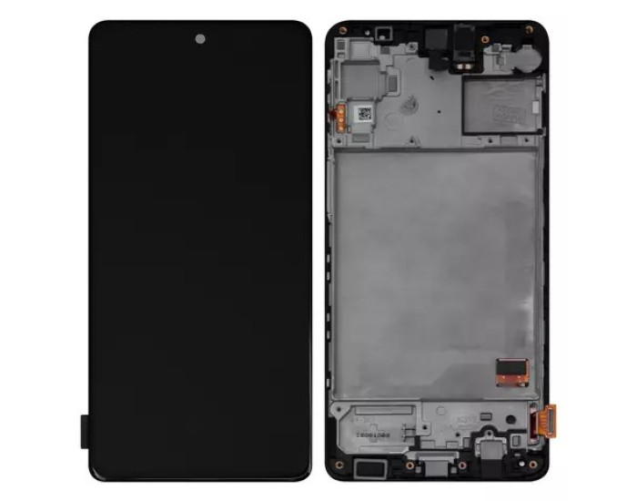 Дисплей с сенсорным экраном (модуль) Samsung M317 Galaxy M31s, черный с рамкой, оригинал
