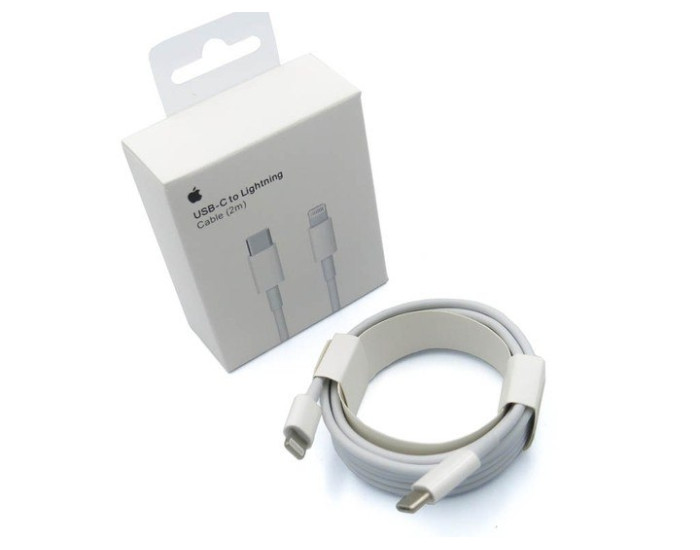 Кабель зарядки Foxconn для Apple iPhone Type-C to Lightning (AAA grade) (2m) (box, no logo)