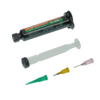Паяльна Маска Relife RL-035E Chip Adhesive, для фіксації компонентів на платі, чорний, в шприці, 10 мл