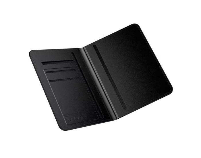 Обложка для паспорта Hoco E91G с GPS-трекером и беспроводной зарядкой Black