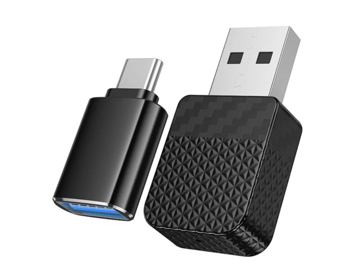 Автомобильный Carplay Hoco HU3 USB /Type-C (беспроводной) Black 