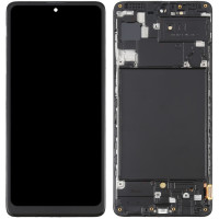 Дисплей с сенсорным экраном (модуль) Samsung A715 Galaxy A71 (2019) черный с рамкой, OLED
