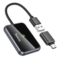 Автомобильный Carplay HOCO HU1 Way Car Wireless Adapter, Metal Grey