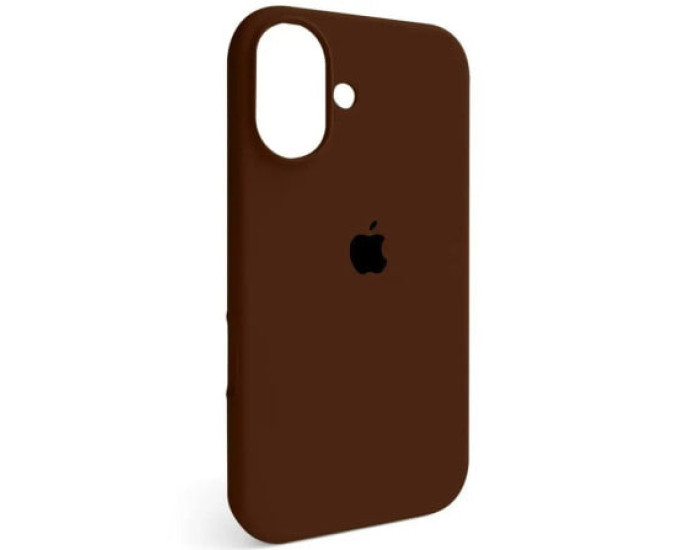Чехол-силикон оригинал Full Soft Matte iPhone 16 (Коричневый / Brown)