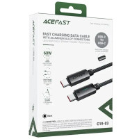 Кабель USB-C Acefast C19-03 Data Cable Type-C to Type-C (60W/1.2m) чорний