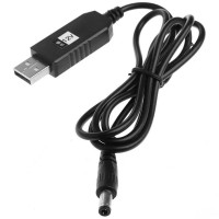 Кабель харчування для роутера/модема USB-DC 12V GEN 2 (с перетворювачем) чорний