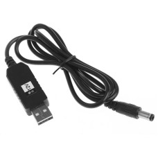 Кабель питания для роутера/модема USB-DC 12V GEN 2 (с преобразователем) Черный