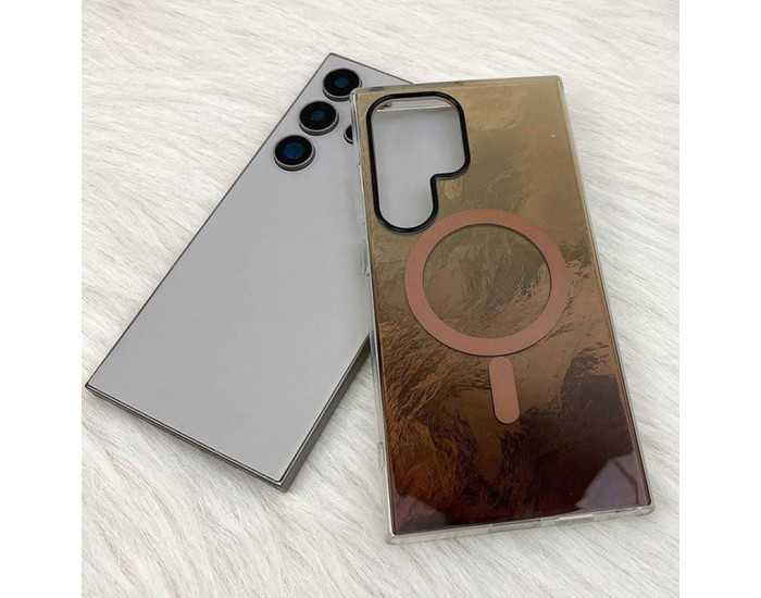 Чехол-силикон Shiny Mountain MagSafe Samsung S26 Ultra (Chocolate)
