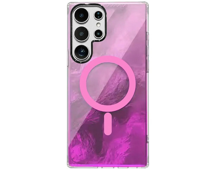 Чехол-силикон Shiny Mountain MagSafe Samsung S26 Ultra (Pink)
