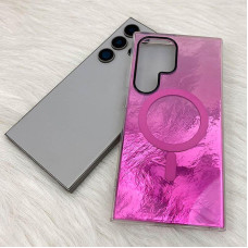 Чехол-силикон Shiny Mountain MagSafe Samsung S26 Ultra (Pink)