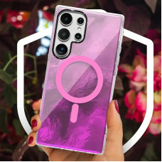 Чехол-силикон Shiny Mountain MagSafe Samsung S26 Ultra (Pink)