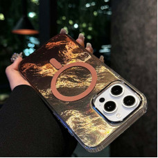 Чехол-силикон Shiny Mountain MagSafe iPhone 16 Pro (Chocolate)