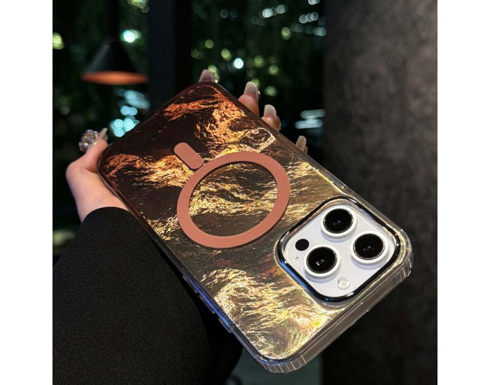 Чехол-силикон Shiny Mountain MagSafe iPhone 16 Pro (Chocolate)