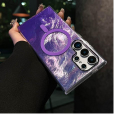 Чехол-силикон Shiny Mountain MagSafe Samsung S24 Ultra (Purple)